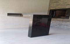 Tampo e churrasqueira em Granito Verde Ubatuba